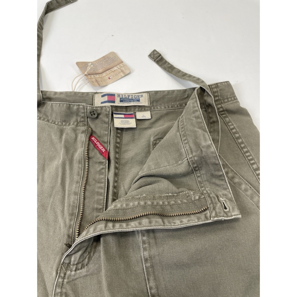 Tommy‎ Hilfiger Military Cargo Pants Destruction Wash Mens Size L Green NWT - Picture 7 of 10